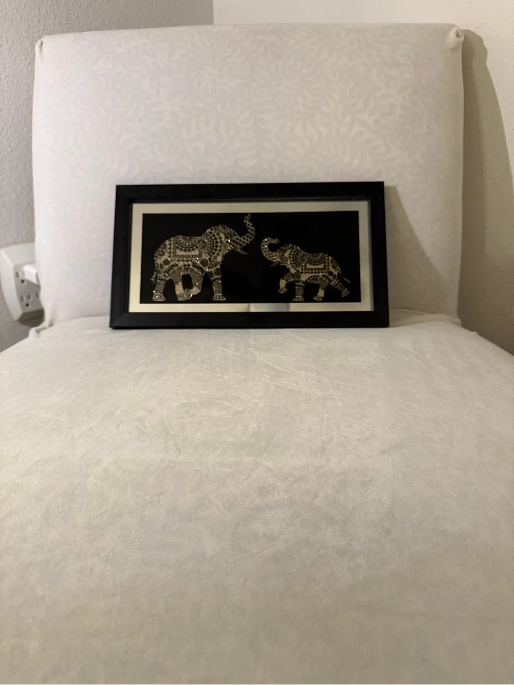 Interiors by Design Black & Gold Elephant Framed Wall Art 13” x 7”